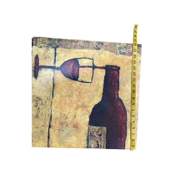 Canvas Painting By Bagnato 18"X 18"‎ Red Wine - Picture 4 of 7
